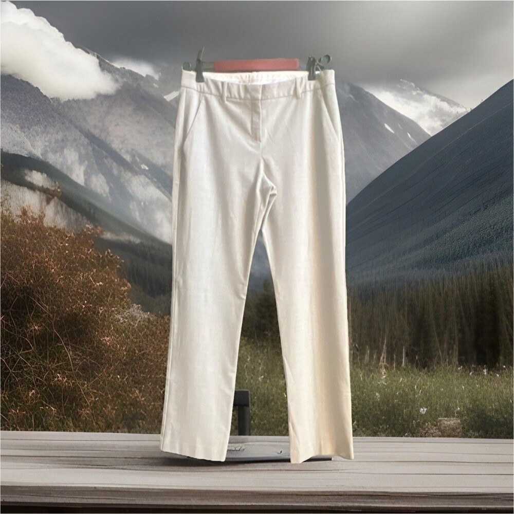 Theory Women's light gray Straight Leg Dress Pants Virgin Wool Blend